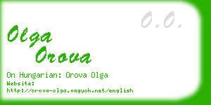 olga orova business card